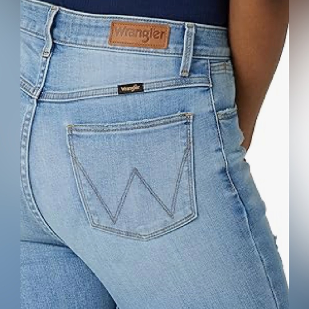 Wrangler High Rise Unforgettable Skinny Blue Jeans Womens Size 14/32 - Picture 5 of 13